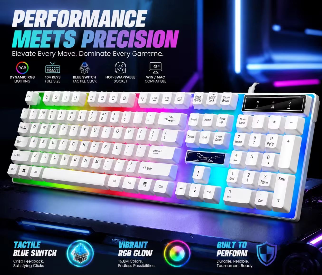 Teclado Mecánico para Juegos c - Pc Gaming Fullset reseña y precio