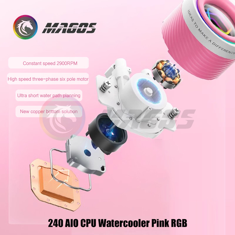 240 AIO CPU Watercooler Rosa R - Pc Water Cooling reseña y precio